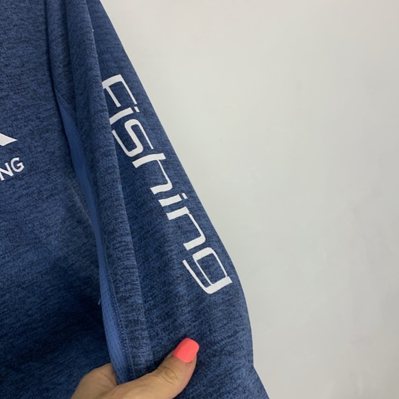 HUK Performance Fishing Blue Long Sleeve Shirt - Picture 4 of 11